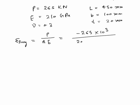 questions-3-4-320-pt-a-steel-bar-with-the-dimensions-shown-is-subjected-to-an-axial-compressive-load-of-265-knthe-modulus-of-elasticity-of-the-steel-is-210-gpaand-poissons-ratio-is-03what-is-12038