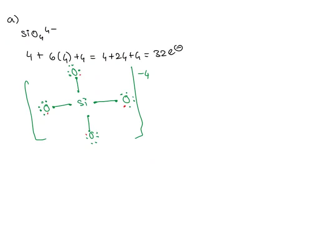 SOLVED: what is the lewis structure and formal charges og SiO4 4- and ...