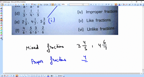 parts-and-wholes-fraction-lesson-4-3-parts-and-wholes-4-fractions-1-match-the-following-a-3-3-13-b-1-29-1-c-8-8-d-4-e-2-3-4-7-5-8-f-4-5-3-2-_-mixed-numeral-i-proper-fractions-ii-unit-fractio-45629