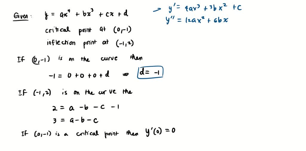 SOLVED: Determine the constants a and b in the equation of the curve y ...