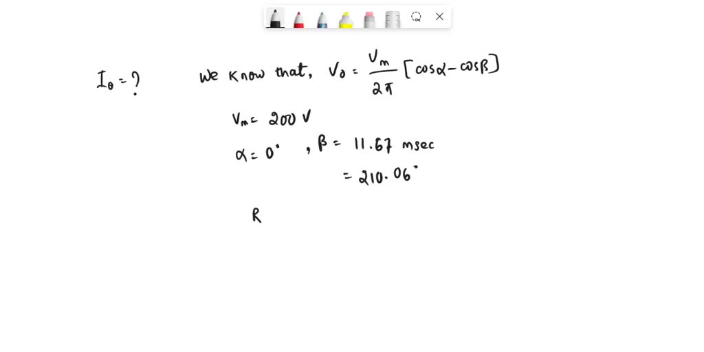 SOLVED A singlephase rectifier has steady state operating waveforms