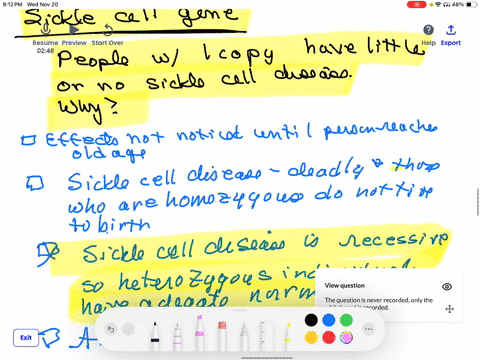 people-with-one-copy-of-the-sickle-cell-gene-have-little-or-no-sickle-cell-1-point-disease-why-effects-are-not-noticed-until-a-person-reaches-an-old-age-sickle-cell-disease-is-lethal-and-those-who-a-2