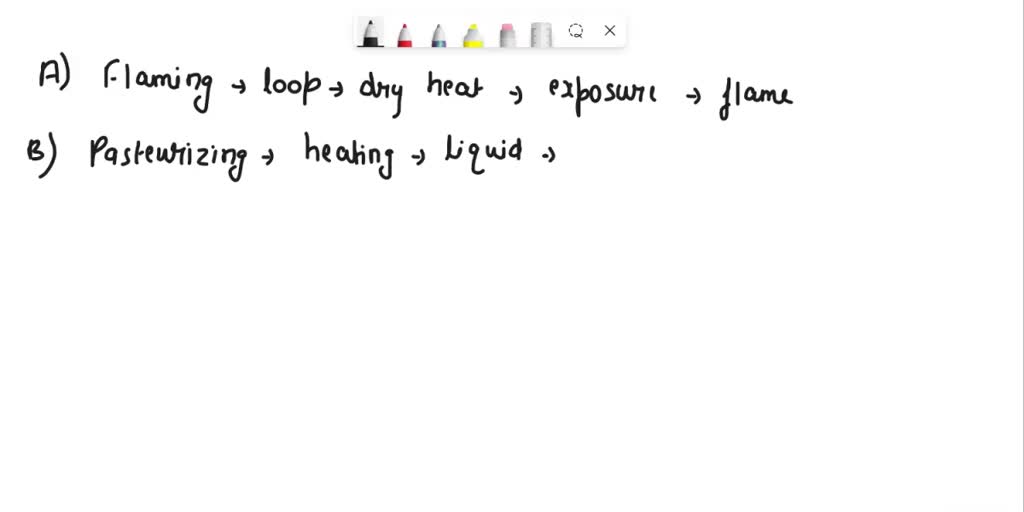 SOLVED Moistheat sterilization includes all of the following except