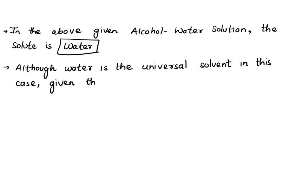 SOLVED rubbing alcohol is a solution. what is the solute in rubbing