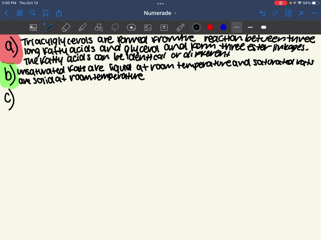 SOLVED Which of the following statements are true?a. Triacylglycerols