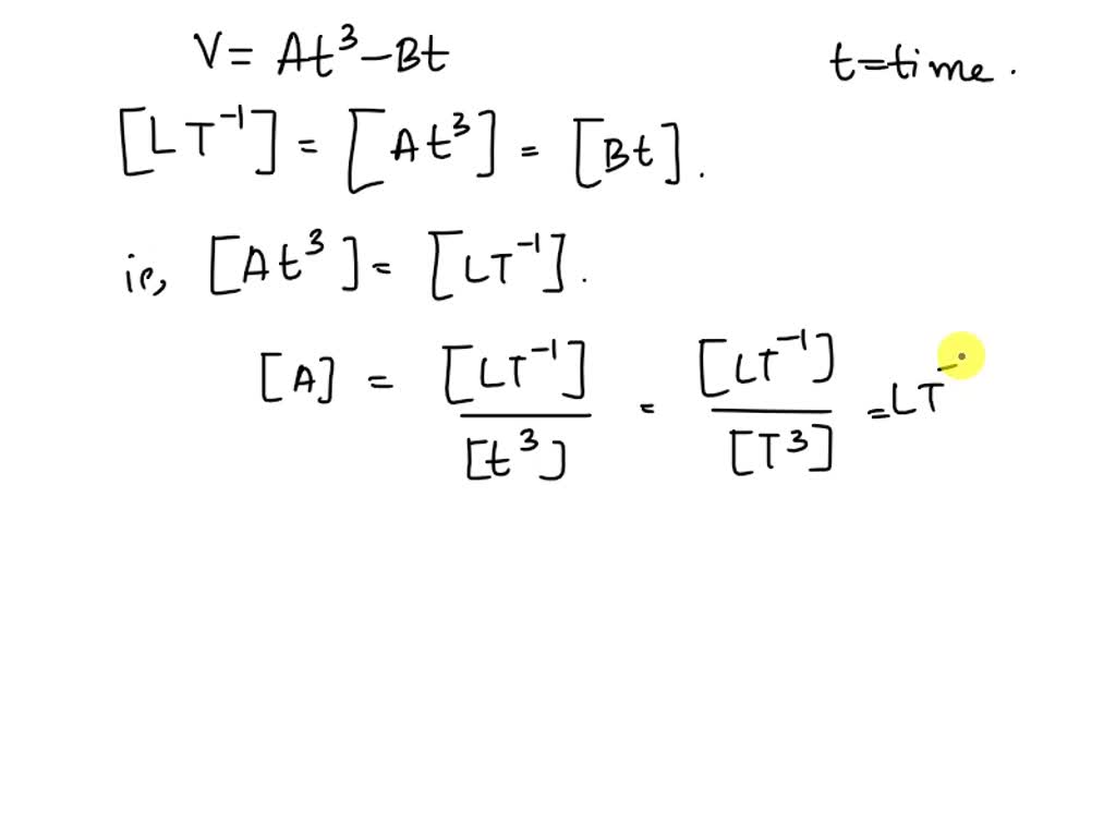 SOLVED: (II) The Speed, V, Of An Object Is Given By The Equation V=A T ...