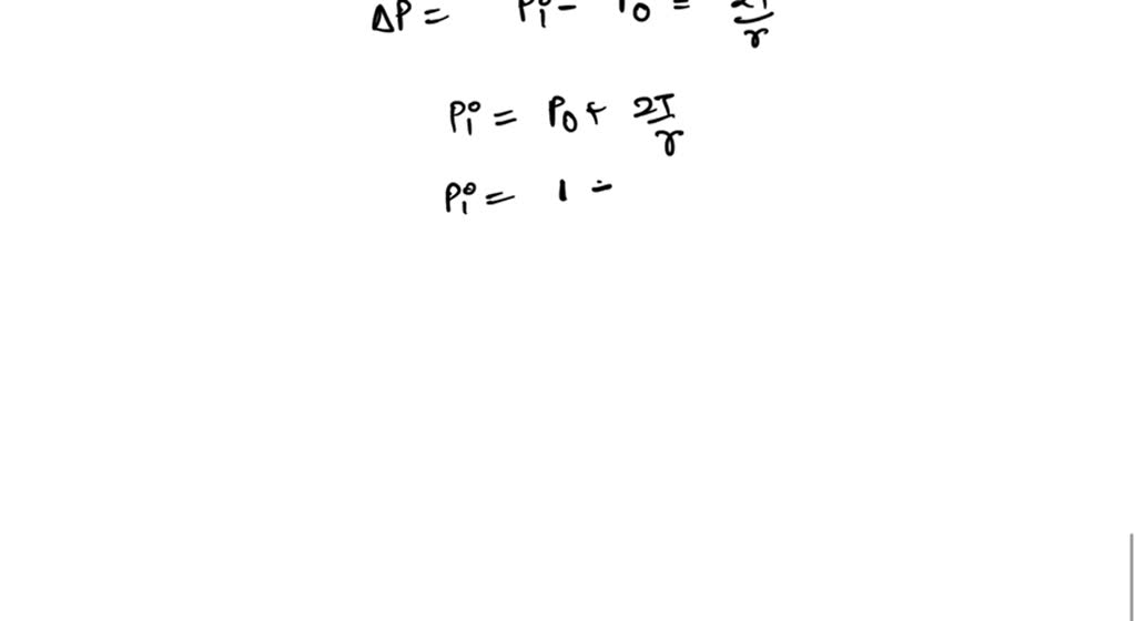 SOLVED What is the absolute pressure inside a water drop having radius