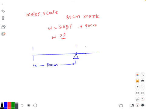 A uniform metre scale is in equilibrium position. Calculate the mass of ...