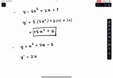 exerise-find-the-denvative-of-the-following-function-using-first-principles-i-yx3-ii-5-x32-x1-iii-yx23-x-2-find-fracd-yd-x-of-i-yx412-x-ii-yfrac73-x2-5-iii-y2-x-5-x2sqrtx