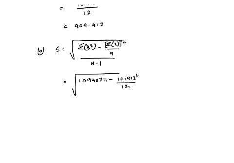 find-the-sample-mean-sample-standard-deviation-and-construct-a-90-percent-confidence-interval-for-the-population-mean-u-the-state-test-scores-for-12-randomly-selected-high-school-seniors-are-66763