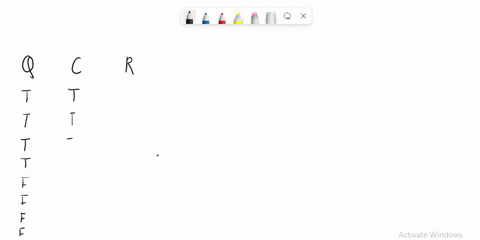 instructions-use-an-ordinary-truth-table-to-answer-the-following-problems-construct-the-truth-table-as-per-the-instructions-in-the-textbook-statement-2f-given-the-following-statement-q-c-r-q-42236