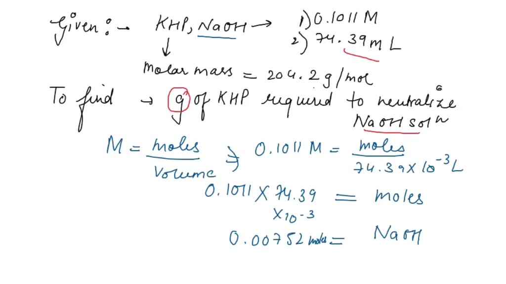 SOLVED: Enter your answer in the provided box: How many grams of KHP ...