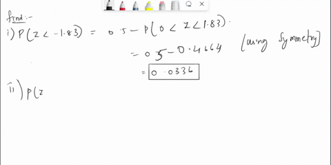 find-each-of-the-probabilities-where-z-is-a-z-score-from-the-standard-normal-distribution-with-mean-of-p-0-and-standard-deviation-round-to-four-decimal-places-if-necessary-pz-183-pz-134-p0-z-30848