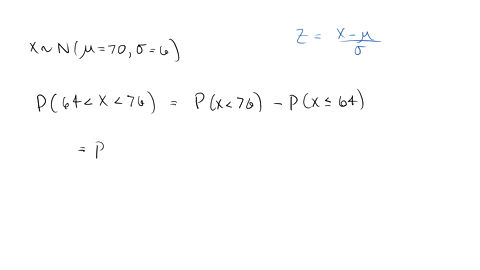 a-set-of-biology-exam-scores-are-normally-distributed-with-a-mean-of-70-points-and-standard-deviation-of-6-points-let-x-represent-the-score-on-randomly-selected-exam-from-this-set-find-p64-x-05556