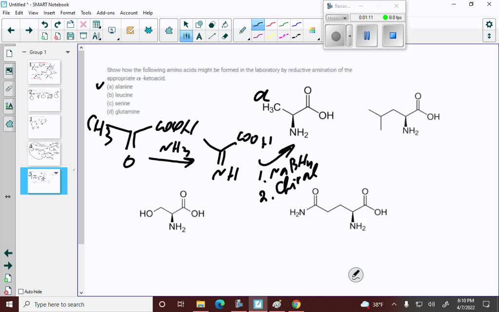 SOLVED Show how the following amino acids might be formed in the laboratory by reductive