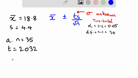 a-simple-random-sample-of-size-n-is-drawn-the-sample-mean-x-is-found-to-be-188-and-the-sample-standard-deviation-s-is-found-t0-be-44-click-the-icon-to-view-the-table-of-areas-under-the-t-dis-51074