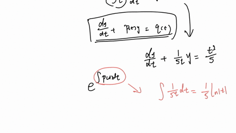 find-the-general-solution-yt-which-solves-the-problem-below-by-the-method-of-integrating-factors-5-t-fracd-yd-tyt4-find-the-integrating-factor-utsquare-and-then-find-ytsquare-use-c-as-the-unkown-const