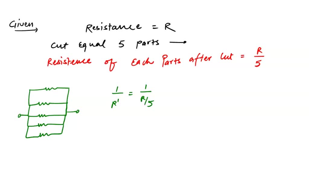 SOLVED: A piece of wire of resistance R is cut into five equal parts ...