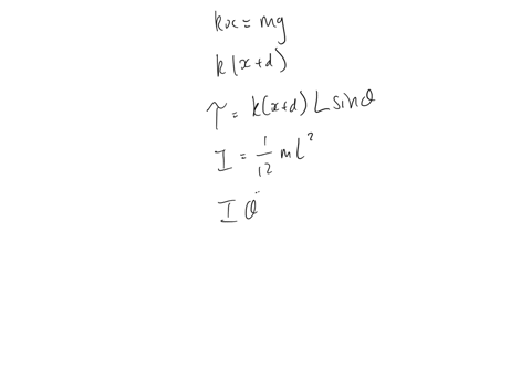 the-ends-of-the-uniform-bar-of-mass-m-slide-freely-in-the-vertical-and-horizontal-slots-as-shown-if-66949