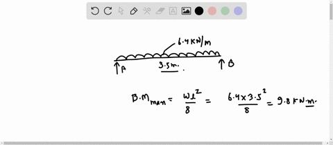 q1-a-simply-supported-wood-beam-ab-with-span-length-l35-m-carries-a-uniform-load-of-intensity-w-64-knim-see-figure-calculate-the-maximum-normal-stress-due-to-the-bending-moment-if-the-beam-h-77136