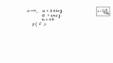 14-weights-of-newborn-babies-in-the-united-states-are-normally-distributed-with-mean-of-3420-g-and-standard-deviation-of-495g-if49-newborn-babies-are-randomly-selected-find-the-probabitlity-11331