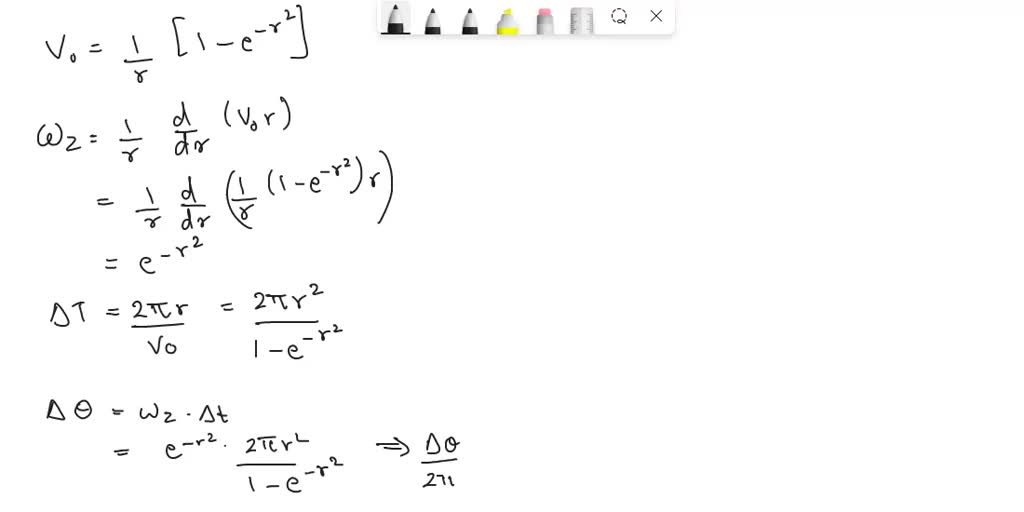 SOLVED: A free or potential vortex is a flow with circular paths around ...