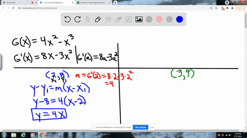 a-if-gx-4x2-x3-find-ga-and-use-it-to-find-equations-of-the-tangent-lines-to-the-curve-y-4x2-x3-at-the-points-2-8-and-3-9-b-illustrate-part-a-by-graphing-the-curve-and-the-tangent-lines-on-the-same-s-2