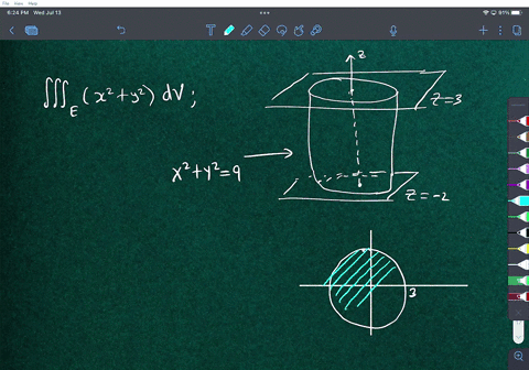 use-cylindrical-coordinates-evaluate-x2-y2-dv-e-where-e-is-the-region-that-lies-inside-the-cylinder-x2-y2-9-and-between-the-planes-z-2-and-z-3-45071