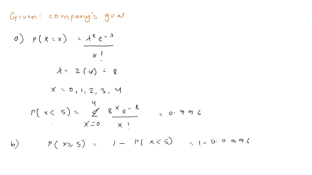 SOLVED A telephone company's goal is to have no more than 5 monthly