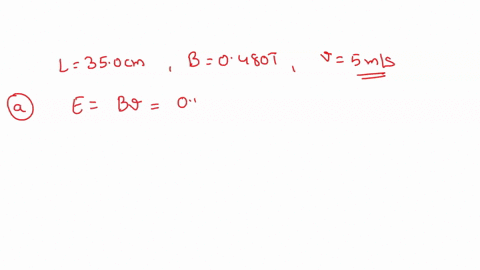 in-the-figure-a-conducting-rod-of-length-l-350-cm-moves-in-a-magnetic-field-b-of-magnitude-0480-t-directed-into-the-plane-of-the-figure-the-rod-moves-with-speed-v-500-ms-in-the-direction-sho-38824