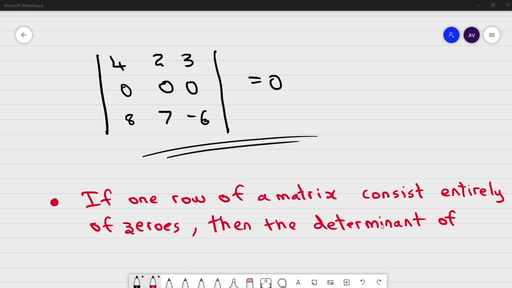 SOLVED Determine which property of determinants the equation