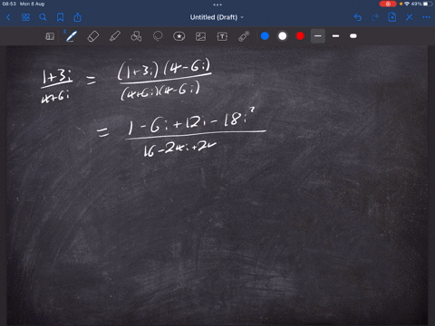 divide-the-following-complex-numbers-and-express-the-result-in-standard-form-a-b-i-where-ana-are-fractions-in-lowest-terms-13i-46-13i-46i-94691