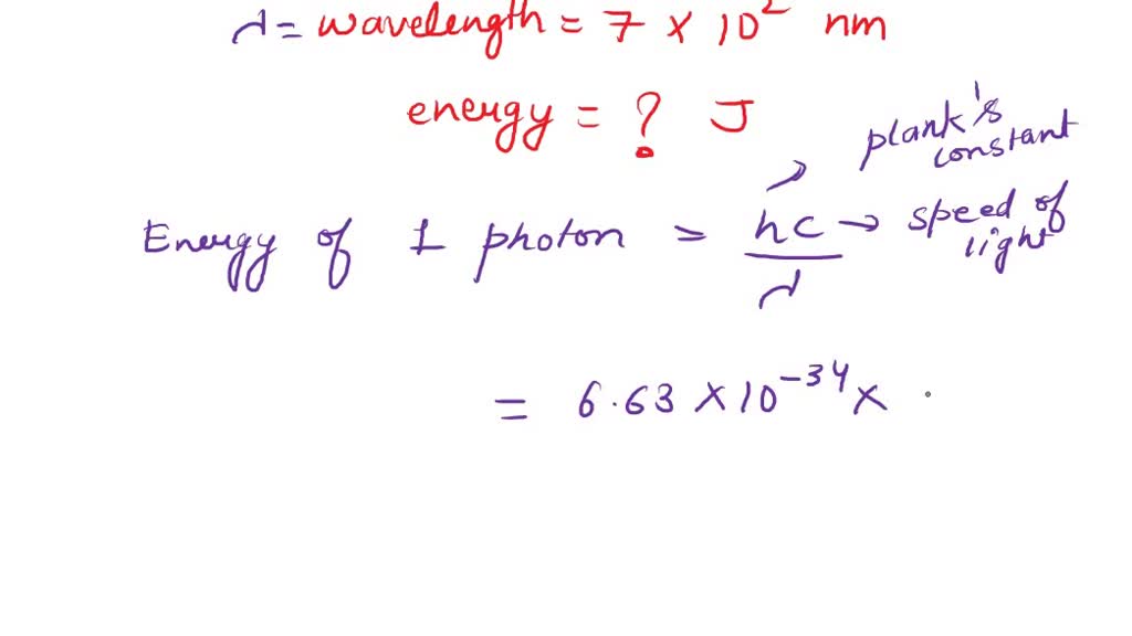 SOLVED: 8. What is the energy in joules of a mole of photons associated ...