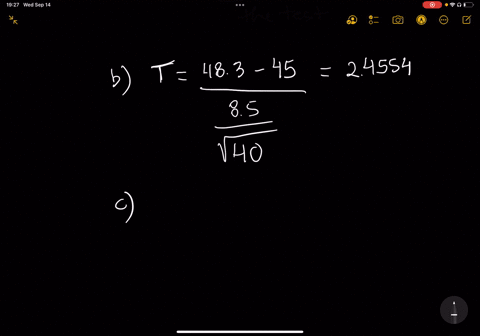 to-test-h_0-mu45-versus-h_1-mu-neq-45-a-simple-random-sample-of-size-n40-is-obtained-a-does-the-popu-93037