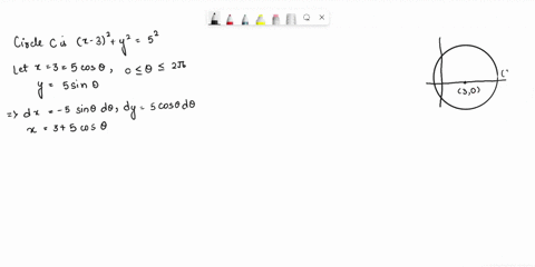 compute-the-vector-line-integral-i-3-dx-dy-t-32-y2-1-32-y2-where-c-is-the-circle-of-radius-5-centered-at-30-with-the-counter-clockwise-orientation-91689