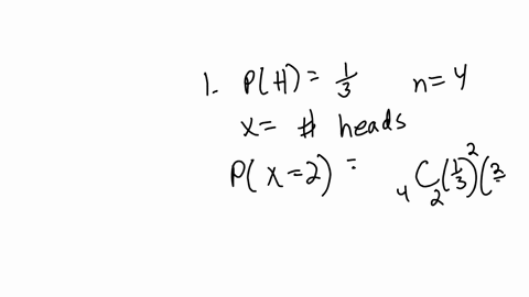 1-consider-the-experiment-of-flipping-an-unfair-coin-such-that-phfrac13-four-times-and-recording-the-results-define-on-the-sample-space-s-of-this-experiment-the-discrete-random-variable-x-s-rightarr-2