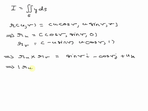 evaluate-the-surface-integral-s-y-ds-s-is-the-helicoid-with-vector-equation-ru-v-u-cosv-u-sinv-v-0-u-2-0-v-46313