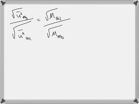 now-consider-whether-this-relationship-holds-true-for-a-process-more-complex-than-simple-gas-speed-diffusion-use-the-molar-masses-of-mathrmnh_3-and-mathrmhcl-to-calculate-the-predicted-ratio-of-their