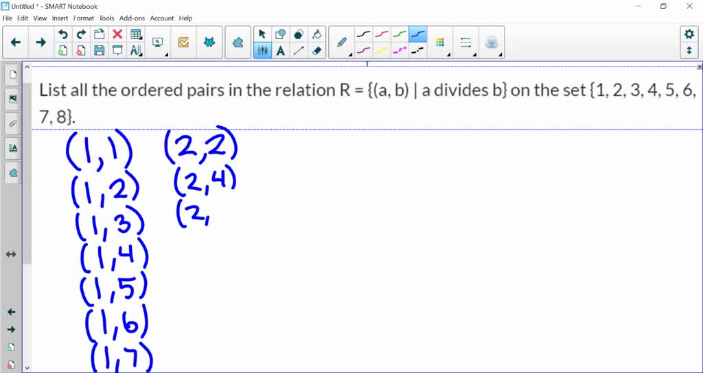 SOLVED: List All The Ordered Pairs In The Relation R = (a, B) | A ...