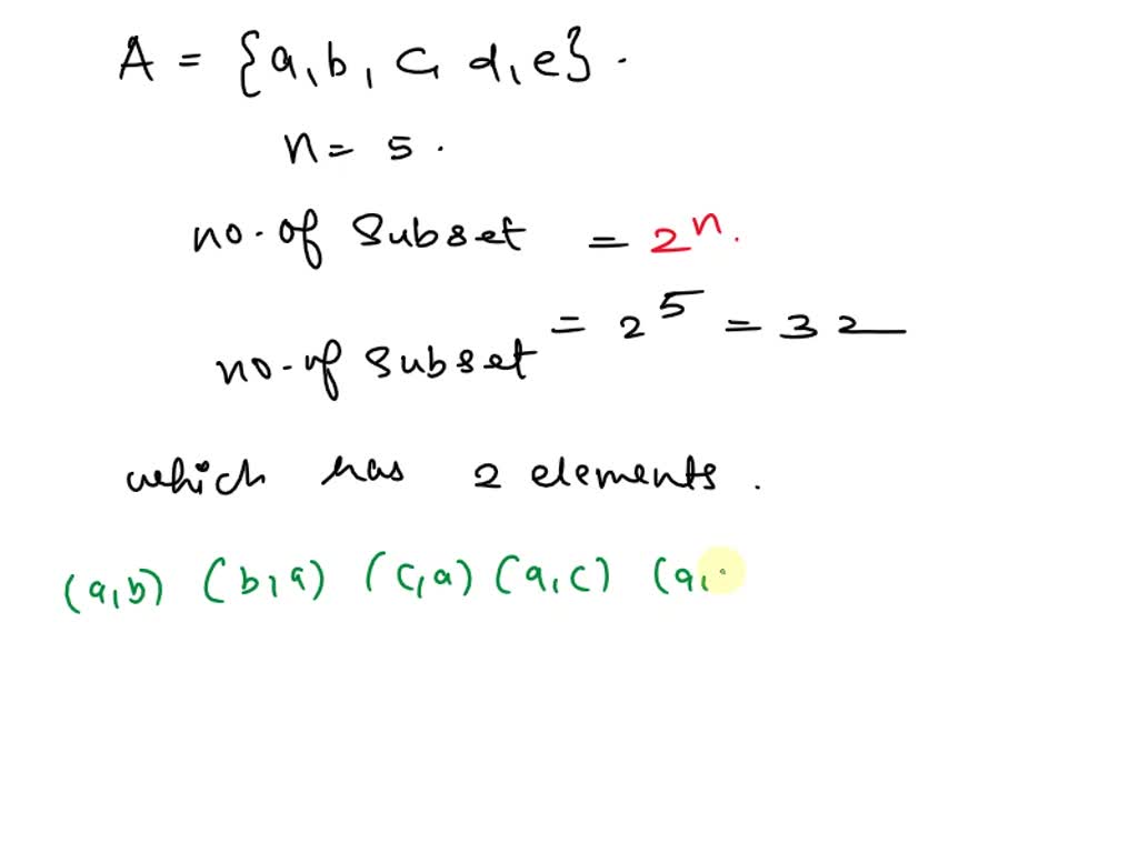 SOLVED: Consider Selecting Two Elements, A And B, From The Set A = A, B ...