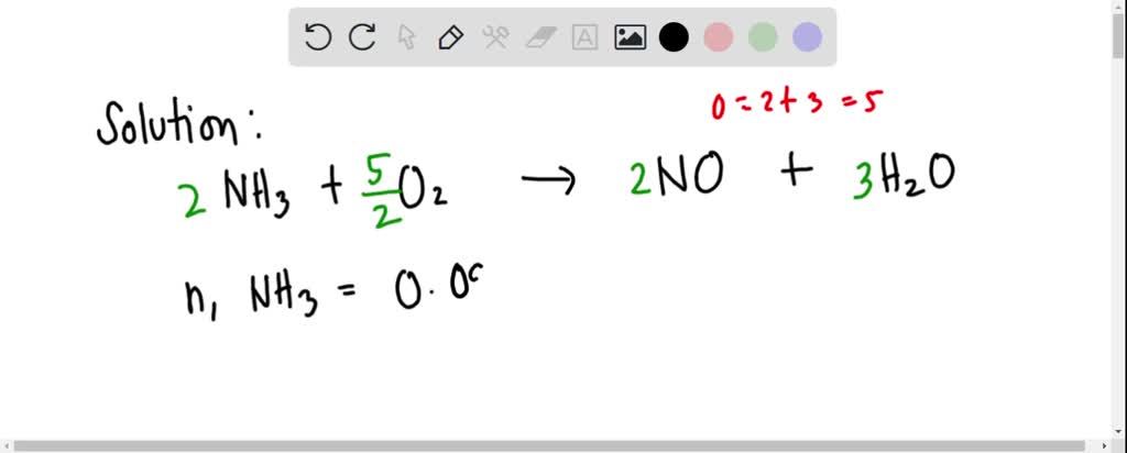 Solved: Gaseous Ammonia Chemically Reacts With Oxygen (o2)gas To 