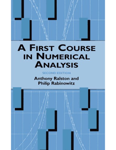 A first course in numerical analysis Book Image