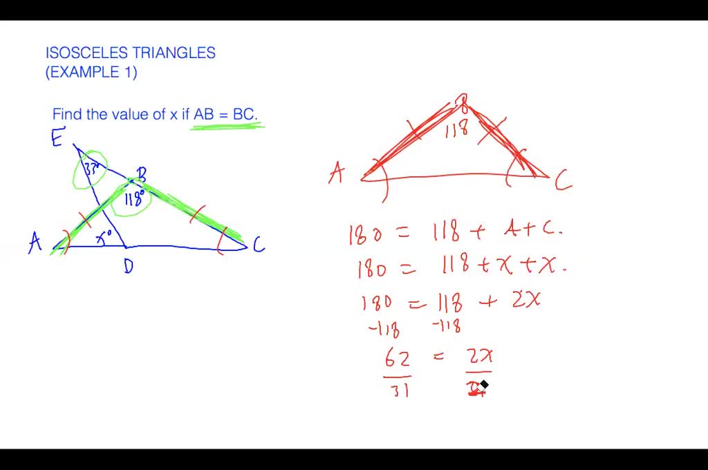 isosceles triangles | Numerade