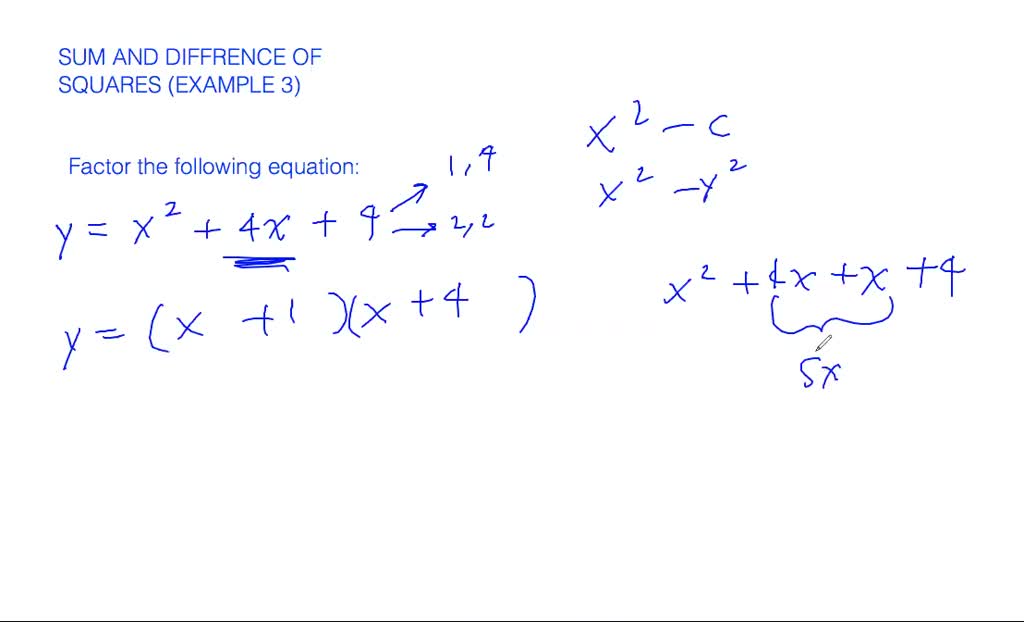 Sum And Difference Of Squares | Numerade