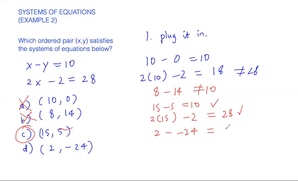 systems of equations - example 1 | Numerade