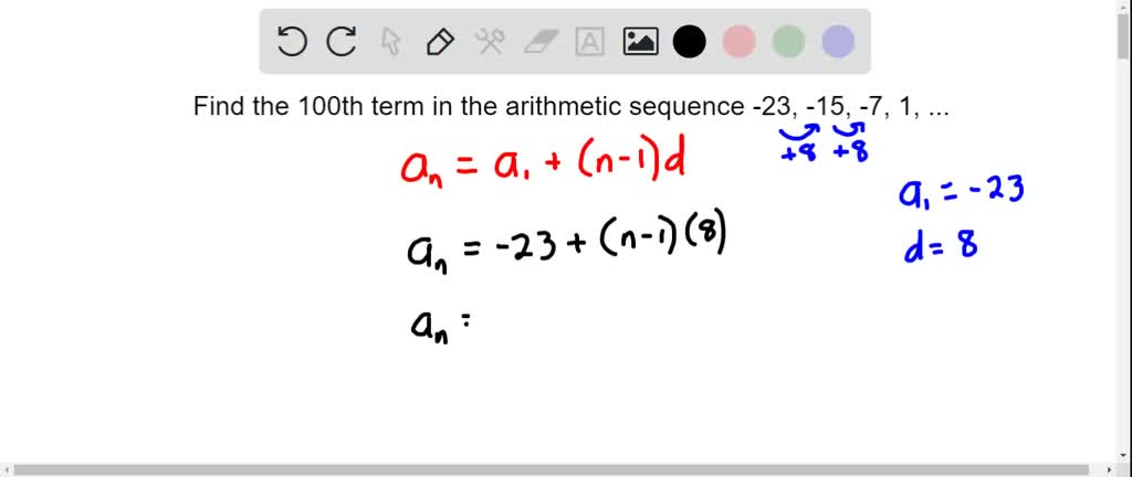 Arithmetic sequences - example 2 | Numerade