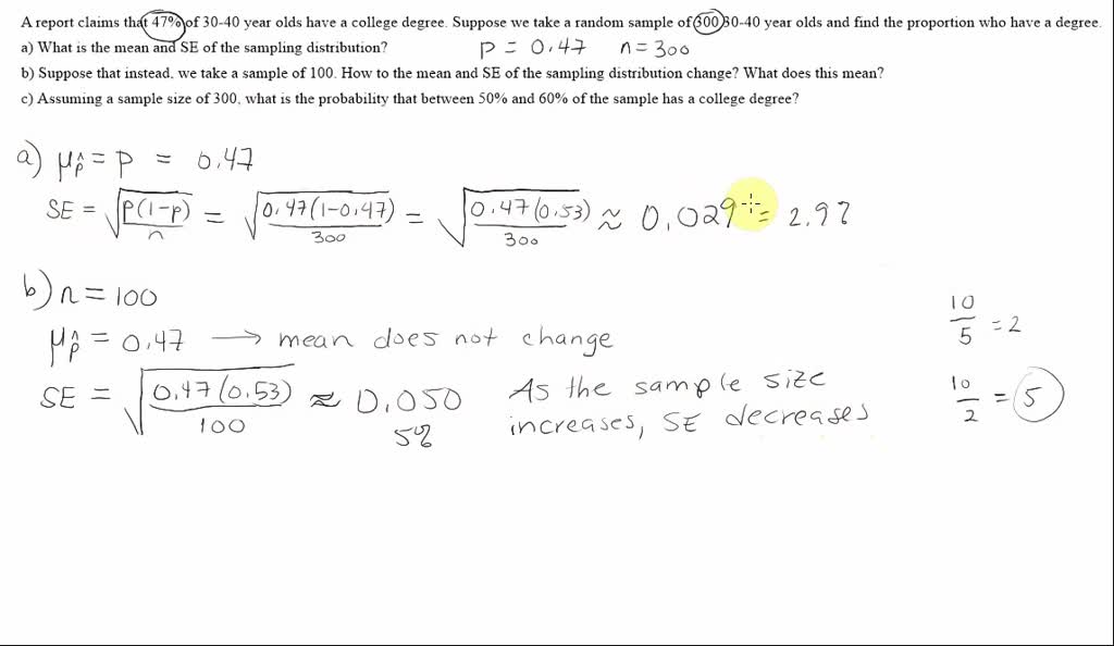 Central limit theorem proportions - example 3 | Numerade