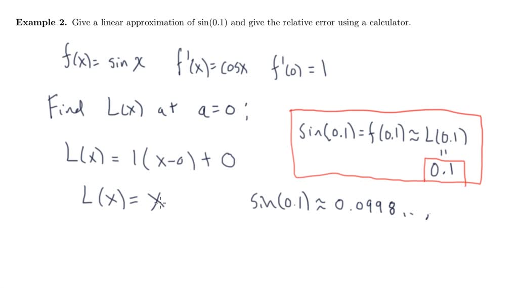 linearization calculus examples