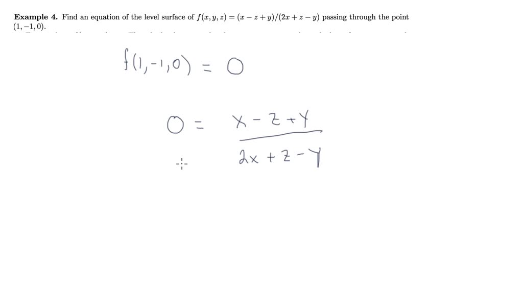 Level Curves And Surfaces Example 2 Numerade