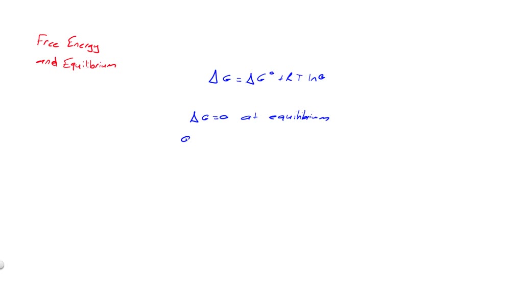 relationship between free energy and standard free energy